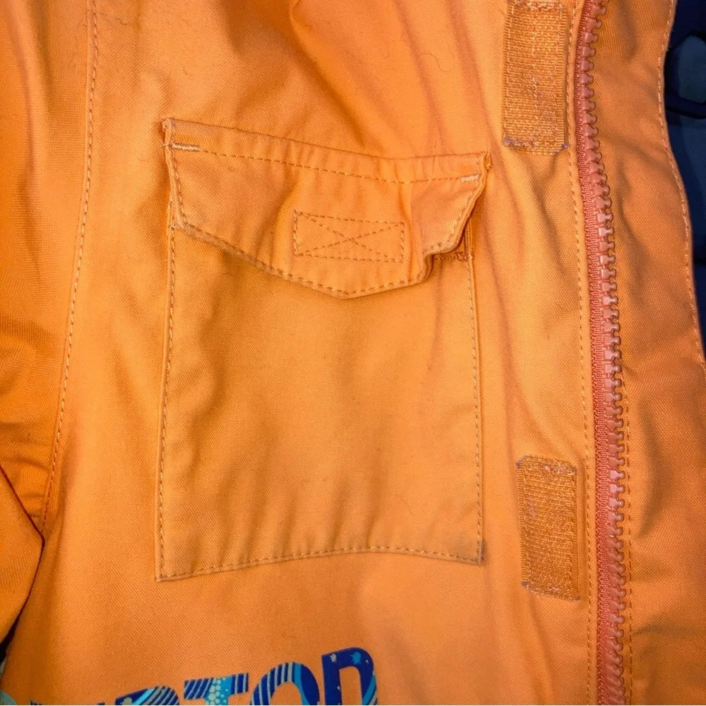 Burton Boys Mini Shred Jacket Size 5 Orange GUC